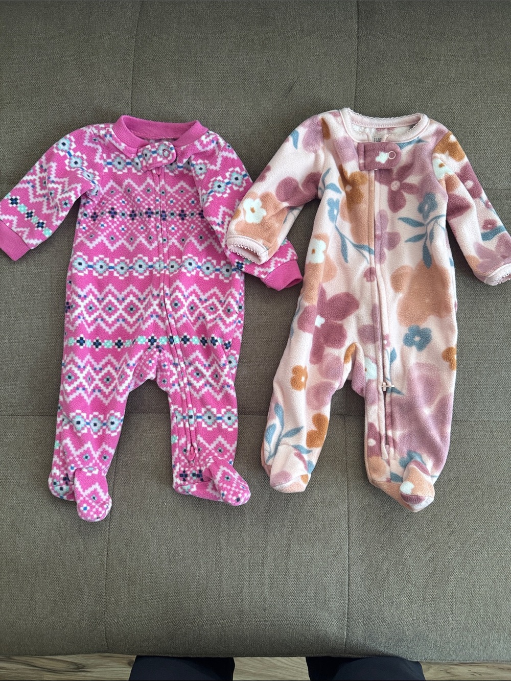 2 Pairs - Carter’s Newborn Fleece Pajamas